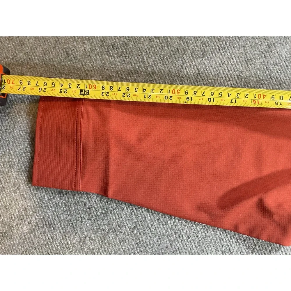 Jockey Outdoors Long Sleeve Button-Up Performance Tech Shirt M Burnt Orange